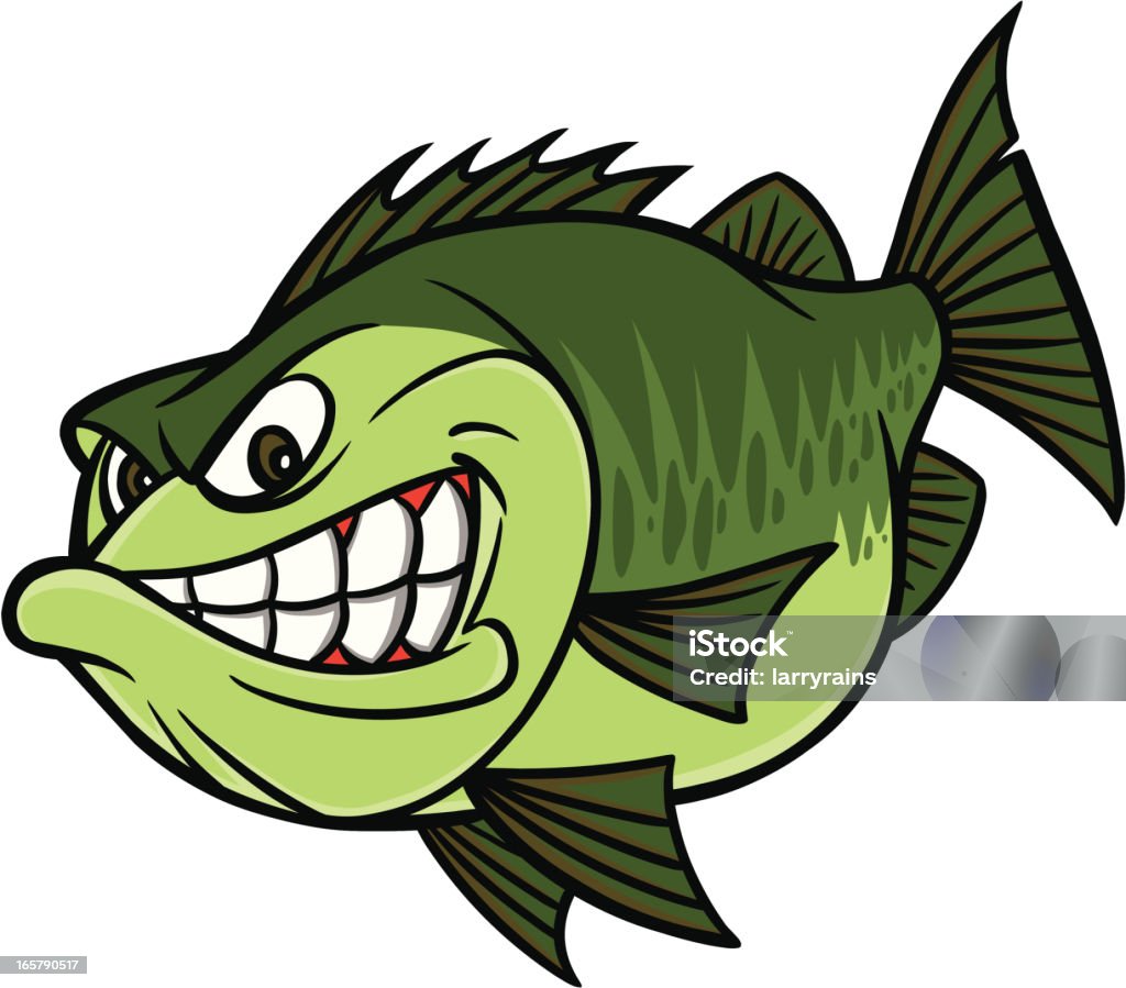 Bass pesca Mascote - Royalty-free Robalo-do-mar arte vetorial