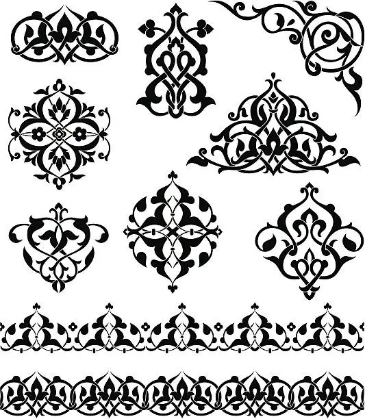 Vector illustration of Arabesque Ornaments