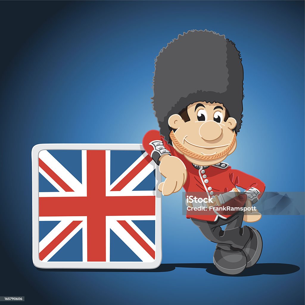 British Royal Guard Cartoon Man Leaning Sign Stock Illustration - Download  Image Now - Adult, Adults Only, Bearskin Hat - iStock