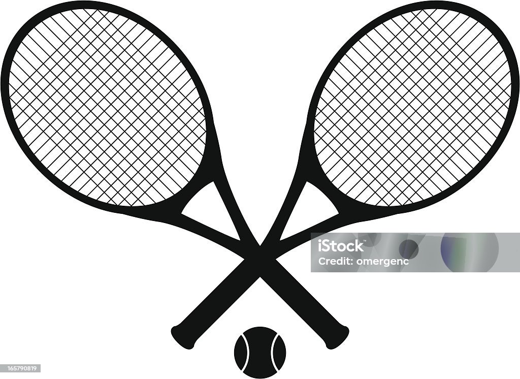 Racchette da tennis - arte vettoriale royalty-free di Racchetta da tennis
