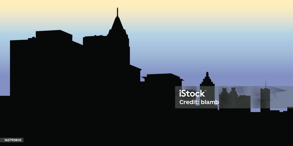 Atlanta Silhouette Skyline silhouette of downtown Atlanta, Georgia, USA. Atlanta - Georgia stock vector