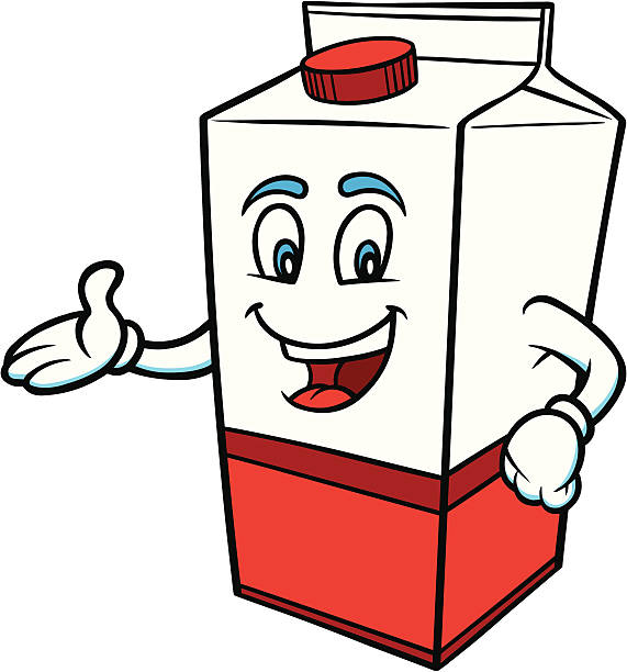 пакет для молока - quart stock illustrations