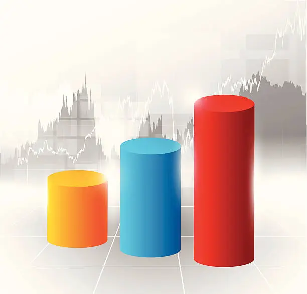 Vector illustration of Stock market chart