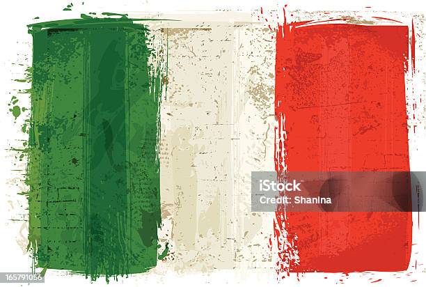 Bandeira De Itália Na Parede - Arte vetorial de stock e mais imagens de Itália - Itália, Bandeira, Cultura Italiana