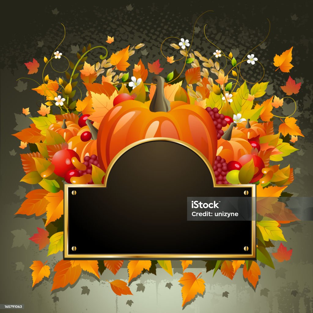 Bellissimo sfondo autunno/grazie dare - arte vettoriale royalty-free di Alimentazione sana