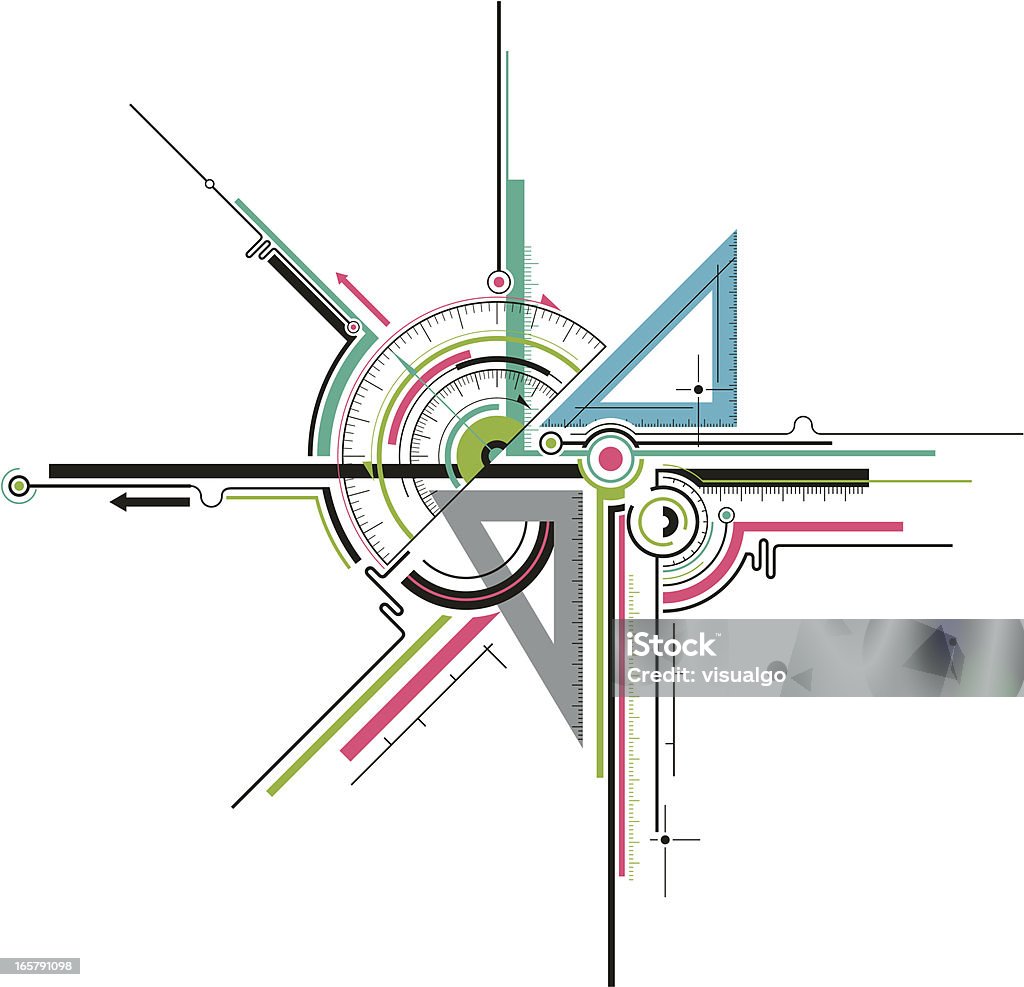 지오메트리 도구 - 로열티 프리 측정 장치 벡터 아트