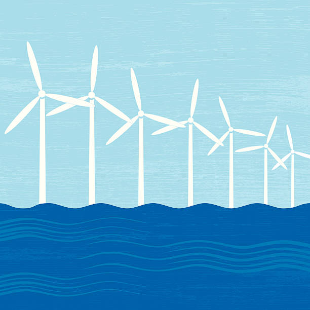 Bекторная иллюстрация Энергия ветра (Green World Series