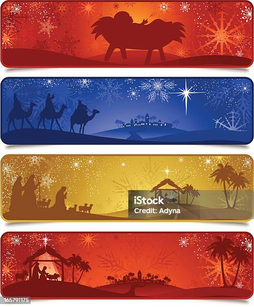 Christmas Banner Stock Illustration - Download Image Now - Three Wise Men, Bethlehem - West Bank, City