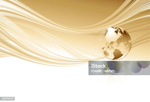 골드 Globe 배경기술 금-금속에 대한 스톡 벡터 아트 및 기타 이미지 - 금-금속, 지구본, 금색