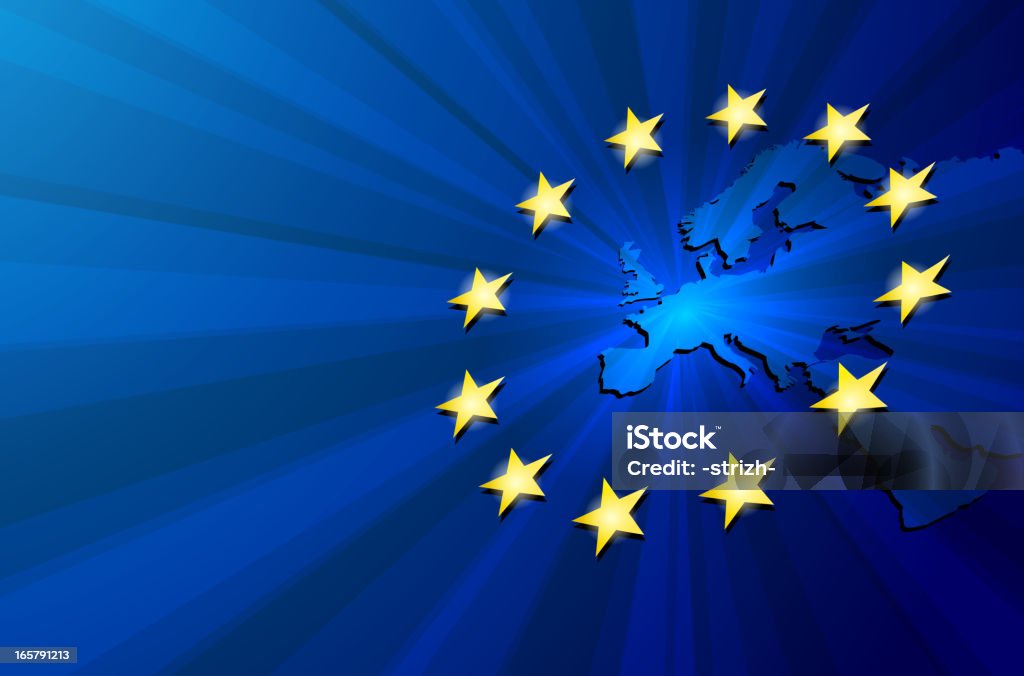 Fundo da União Europeia - Royalty-free Formato de Estrela arte vetorial