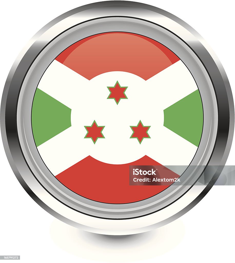 Burundi icona a bandiera - arte vettoriale royalty-free di Bandiera