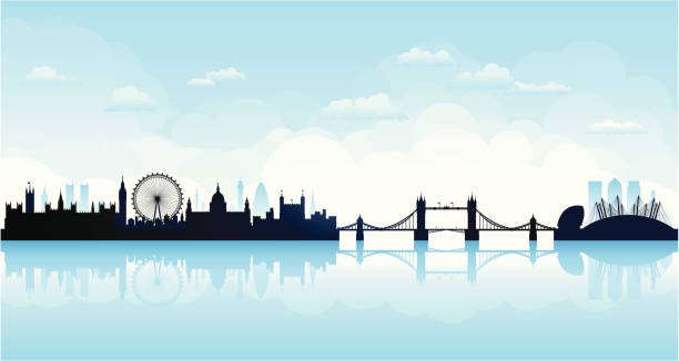 ilustrações de stock, clip art, desenhos animados e ícones de skyline de londres (concluir amovível, detalhada edifícios) - millennium dome