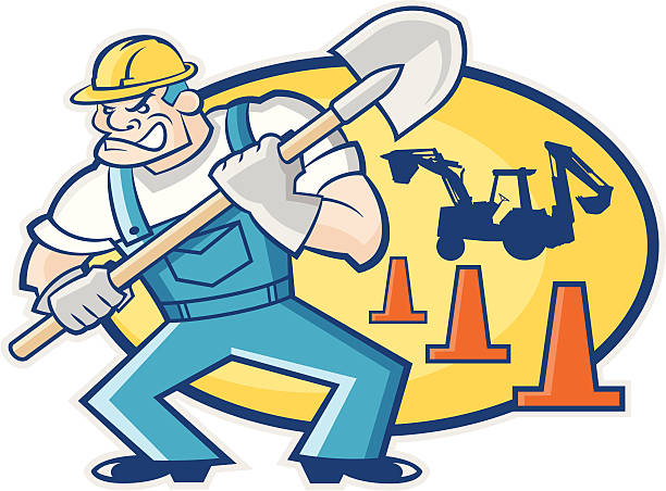 Construction Worker vector art illustration
