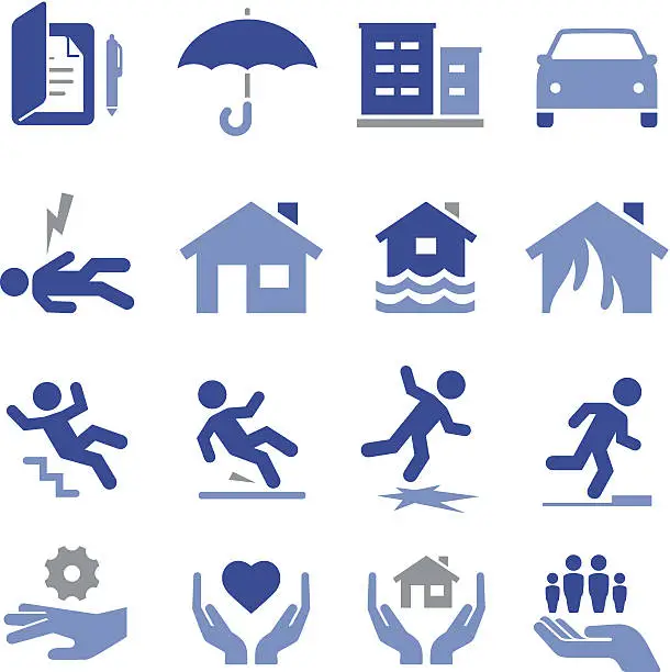 Vector illustration of Insurance Icons - Pro Series