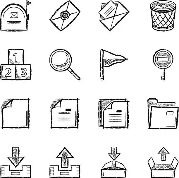 Vector illustration of Office icons