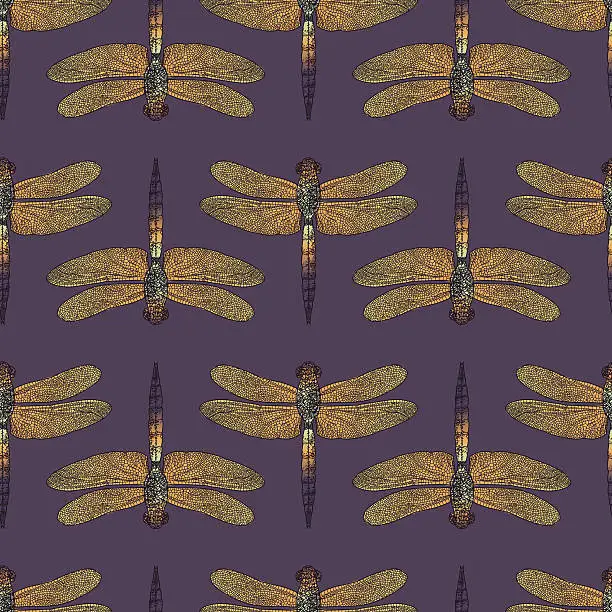 Vector illustration of Dragonfly Pattern