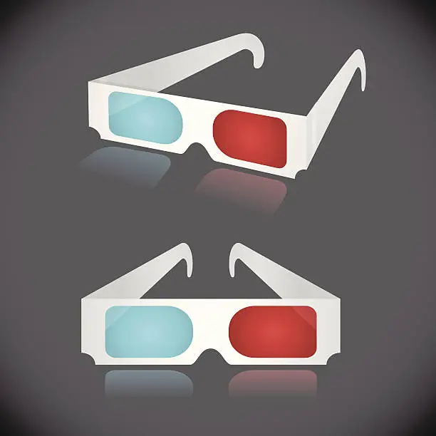 Vector illustration of 3D glasses