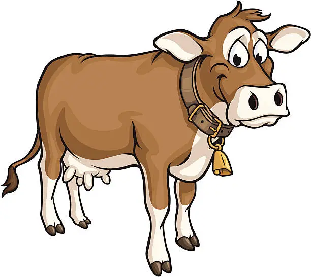 Vector illustration of Happy Cow