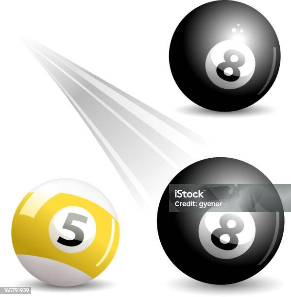 Acht Ball Stock Vektor Art und mehr Bilder von Poolbillard - Billard - Poolbillard - Billard, Schwarze Acht, Aktivitäten und Sport