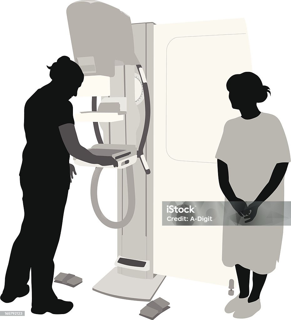 Medical Equipment Vector Silhouette A-Digit Mammogram stock vector