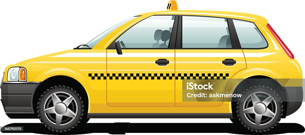 taxi amarillo - arte vectorial de Señal de taxi libre de derechos