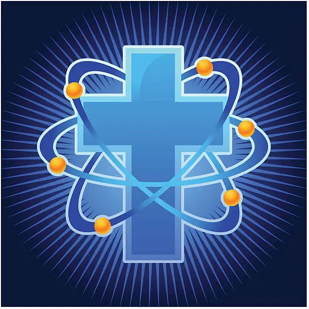 Vector illustration of Science and Religion