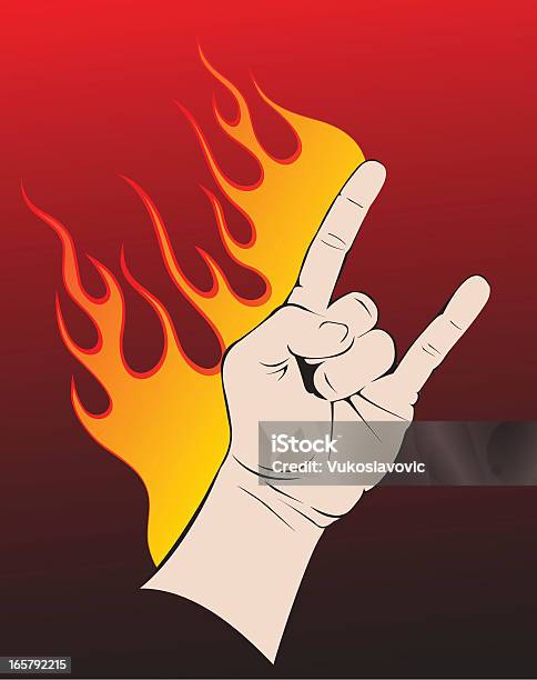 Rock And Roll Hand Symbol Stock Illustration - Download Image Now - Cartoon, Concepts, Emotion