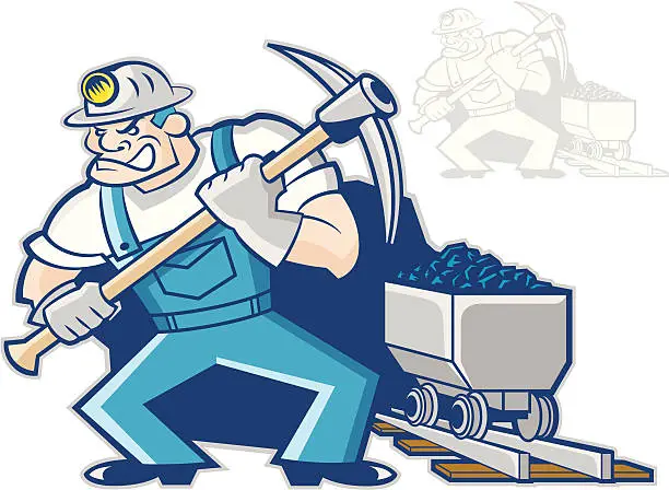 Vector illustration of Coal Miner