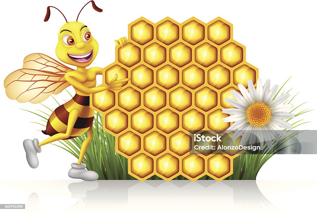 Bee with Honeycomb and Flower Bee with honeycomb and flower. High Resolution JPG,CS5 AI and Illustrator 0.8 EPS included. Each element is named,grouped and layered separately. Advertisement stock vector