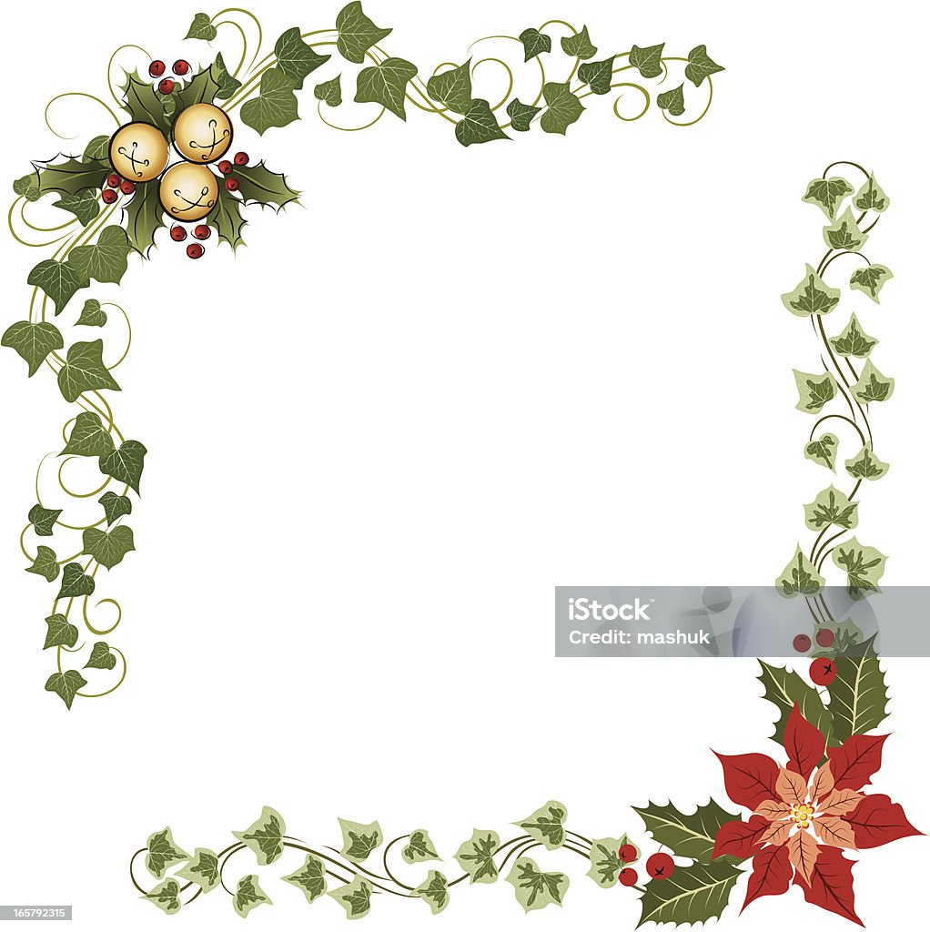 Decoração de Natal de folhas perenes - Royalty-free Hera - Trepadeira arte vetorial