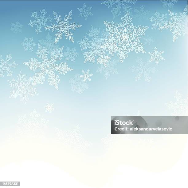 Sfondo Di Fiocco Di Neve - Immagini vettoriali stock e altre immagini di Cristallo di ghiaccio - Cristallo di ghiaccio, Fiocco di neve, Intrico