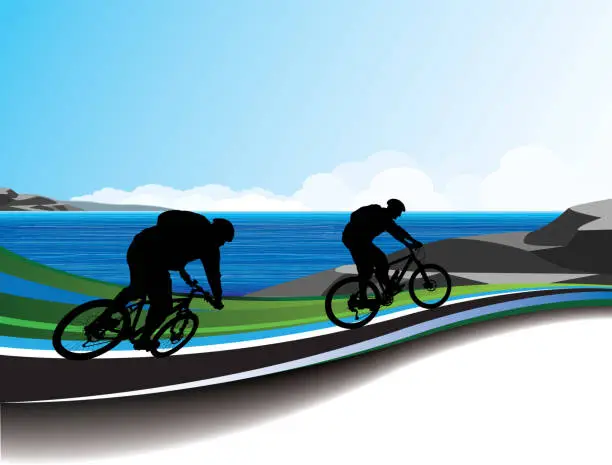 Vector illustration of Cycling background