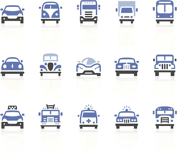 Vector illustration of Cars icons