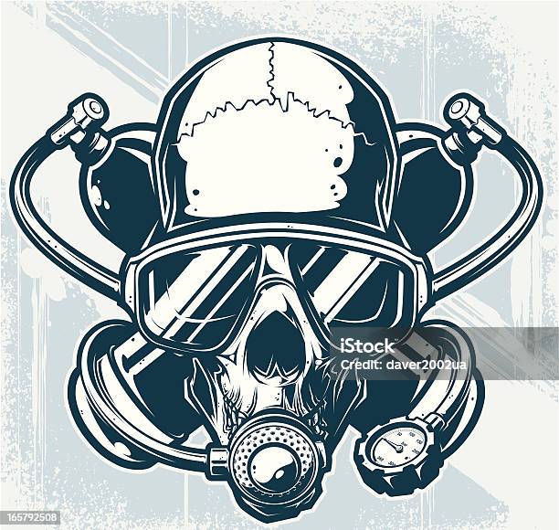 Diver Skull Stock Illustration - Download Image Now - Scuba Diving, Scuba Mask, Storage Tank