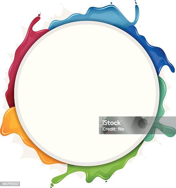 Vetores de Tinta Círculo Frame e mais imagens de Fundo Branco - Fundo Branco, Funky, Plano de Fundo