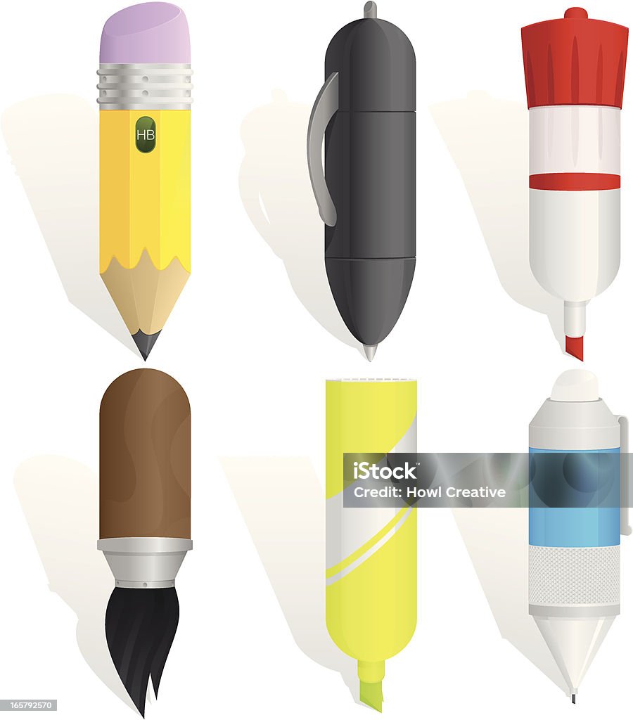 Writering Instruments Images Writing Instruments 2 Stock Illustration - Download Image Now - Arts ...