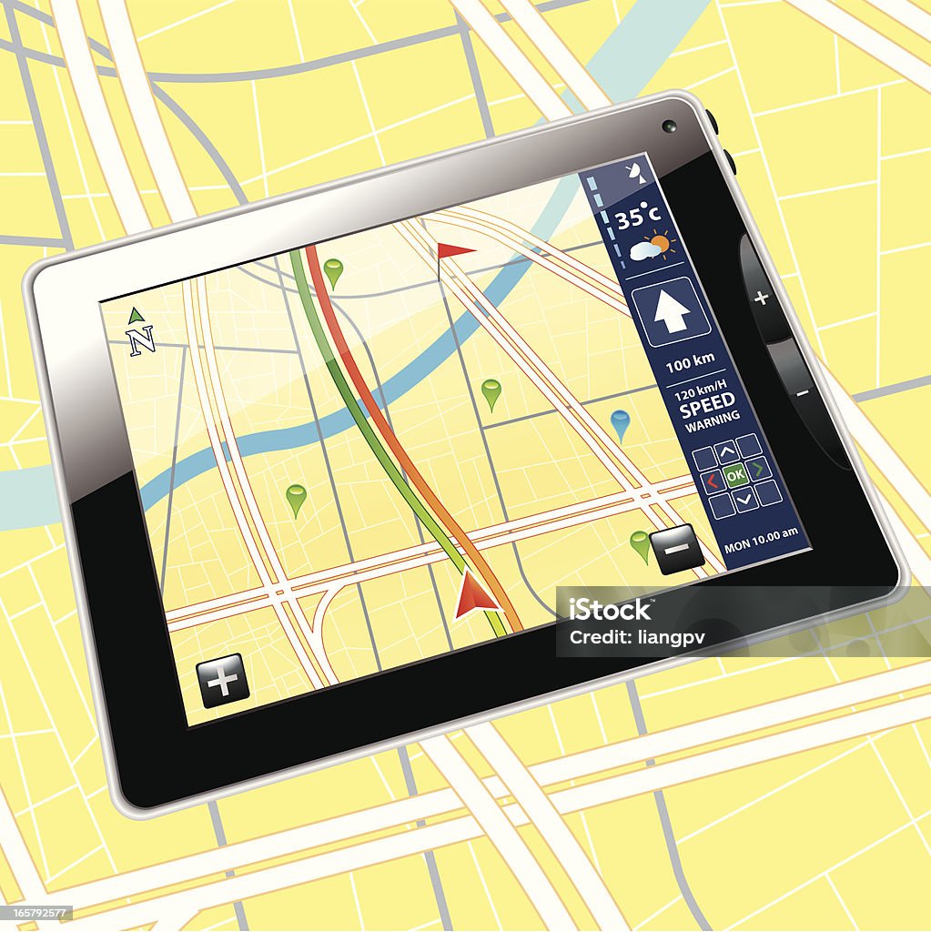 GPS - arte vectorial de Destinos turísticos libre de derechos