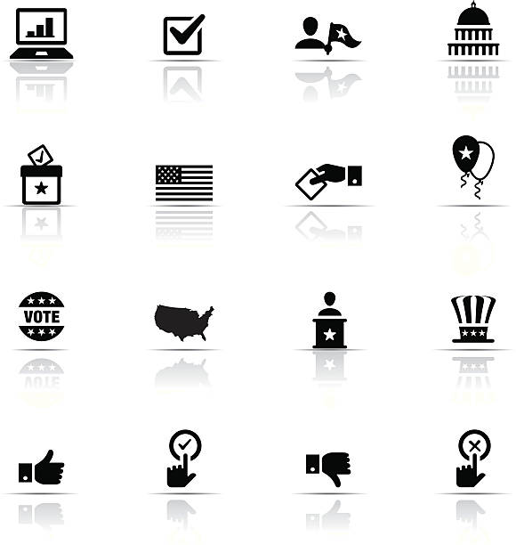 icon-set, politik - demokratie grafiken stock-grafiken, -clipart, -cartoons und -symbole