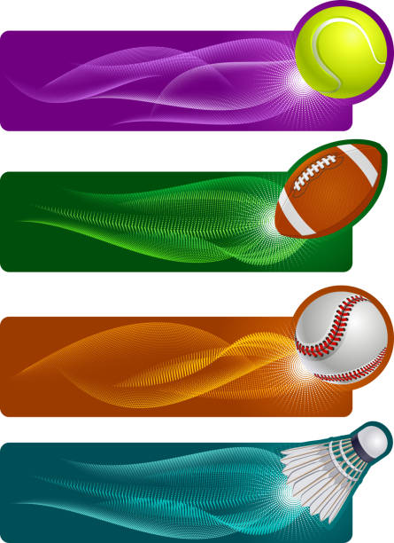 スポーツボールバナー - tennis backgrounds banner placard点のイラスト素材／クリップアート素材／マンガ素材／アイコン素材