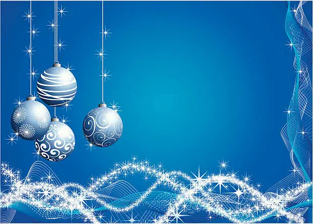 Vector illustration of Blue Christmas background