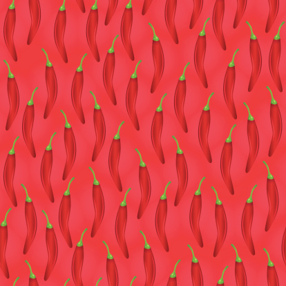 Seamless chili pepper background. Repeats top to bottom and side to side. 