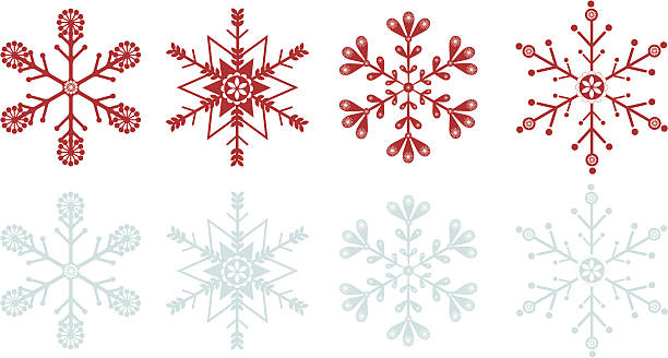 snowflake projekty - intricacy snowflake pattern winter stock illustrations