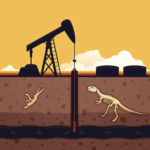 Vector illustration of Fossil Fuel