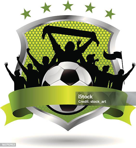 Победители Emblem — стоковая векторная графика и другие изображения на тему Футбол - Футбол, Футбольный мяч, Взаимодействие