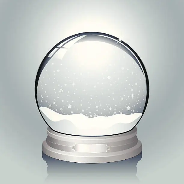 Vector illustration of Silver Snow Globe