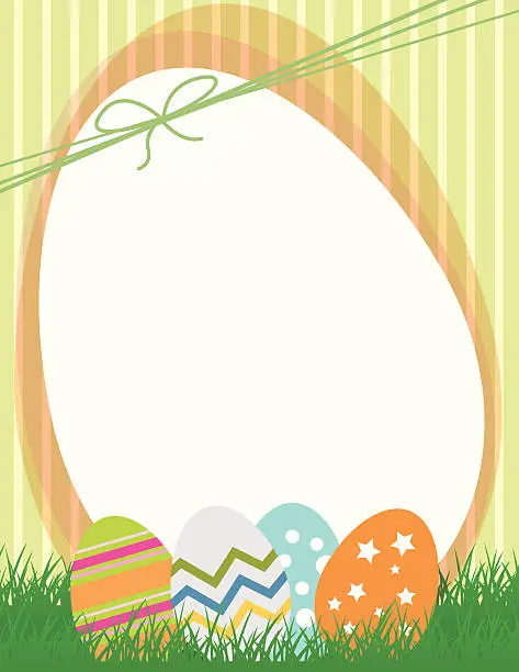 Vector illustration of Cute Easter Eggs Illustration
