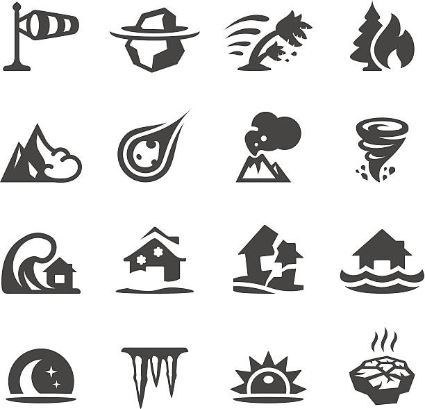 Mobico icons - Natural Disaster Mobico collection - Weather and Natural Disaster. forest fire stock illustrations