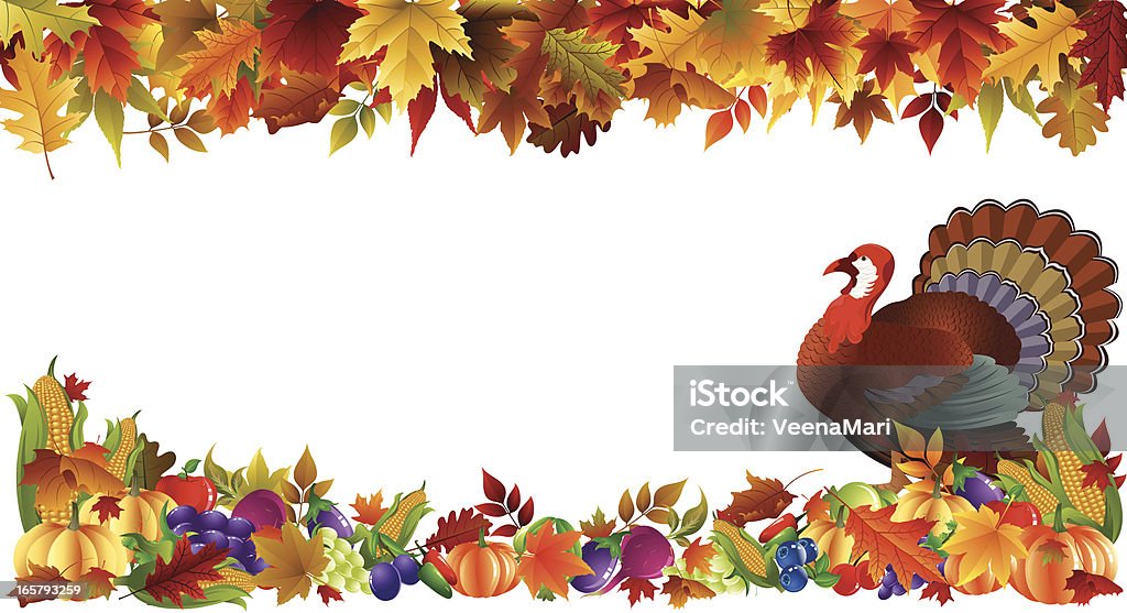 Bannière de Thanksgiving - clipart vectoriel de Thanksgiving libre de droits