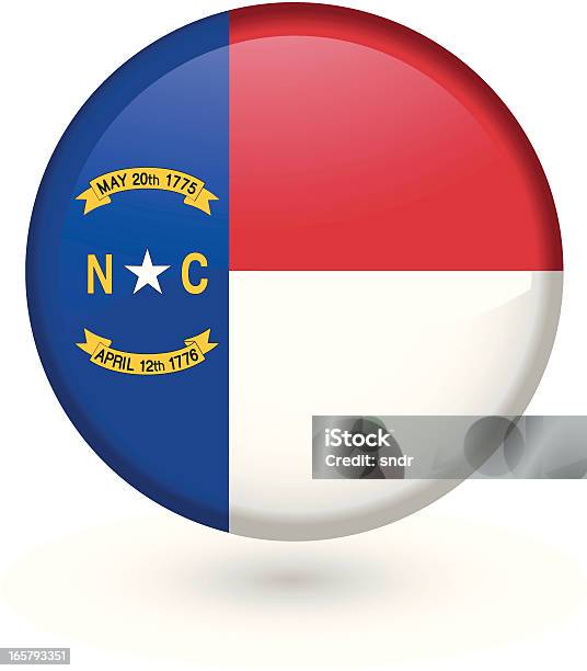 North Carolina Flagge Button Stock Vektor Art und mehr Bilder von Abzeichen - Abzeichen, Bedienungsknopf, Brosche