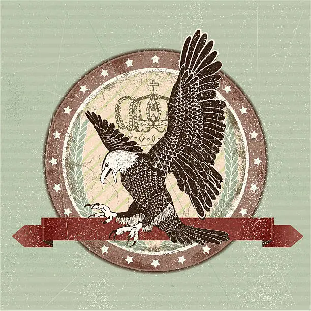 Vector illustration of Eagle Emblem